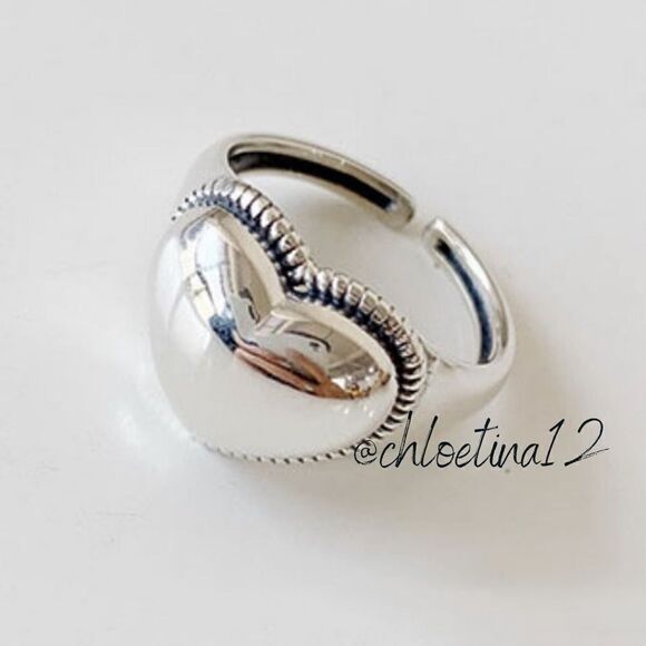 ✨Chloetina Two 925 Sterling Silver Open Adjustable Ring Set - Picture 4 of 9